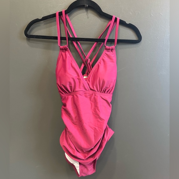 CHARMO | Burgundy One Piece Swimsuit | XS | NWT - Picture 2 of 8
